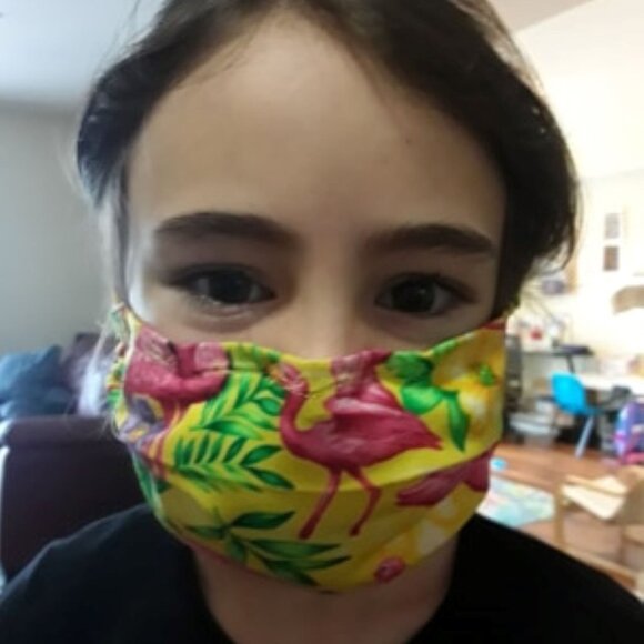 Kid Size Mask w/ Silver/Copper Filters-Flamingo - Picture 1 of 5